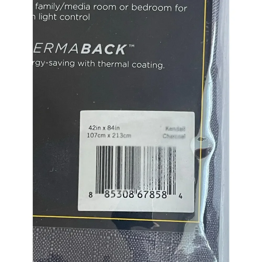 Eclipse Blackout Rod Pocket Window Curtain for Bedroom (1 Panel), 42 x 84